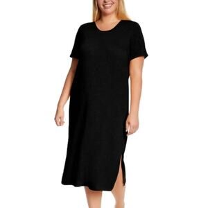 Jessica Simpson Women's Dress Midi Tee Shirt Black Size 3X NWT